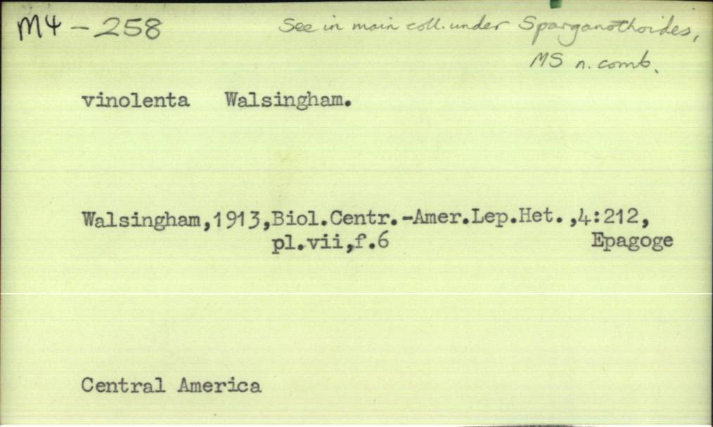 front of card
